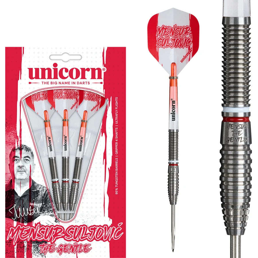 UNICORN MENSUR SULJOVIC 95% TUNGSTEN STEEL TIP DARTS