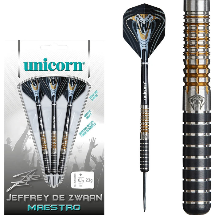 UNICORN JEFFREY DE ZWAAN MAESTRO P3 90% TUNGSTEN STEEL TIP DARTS