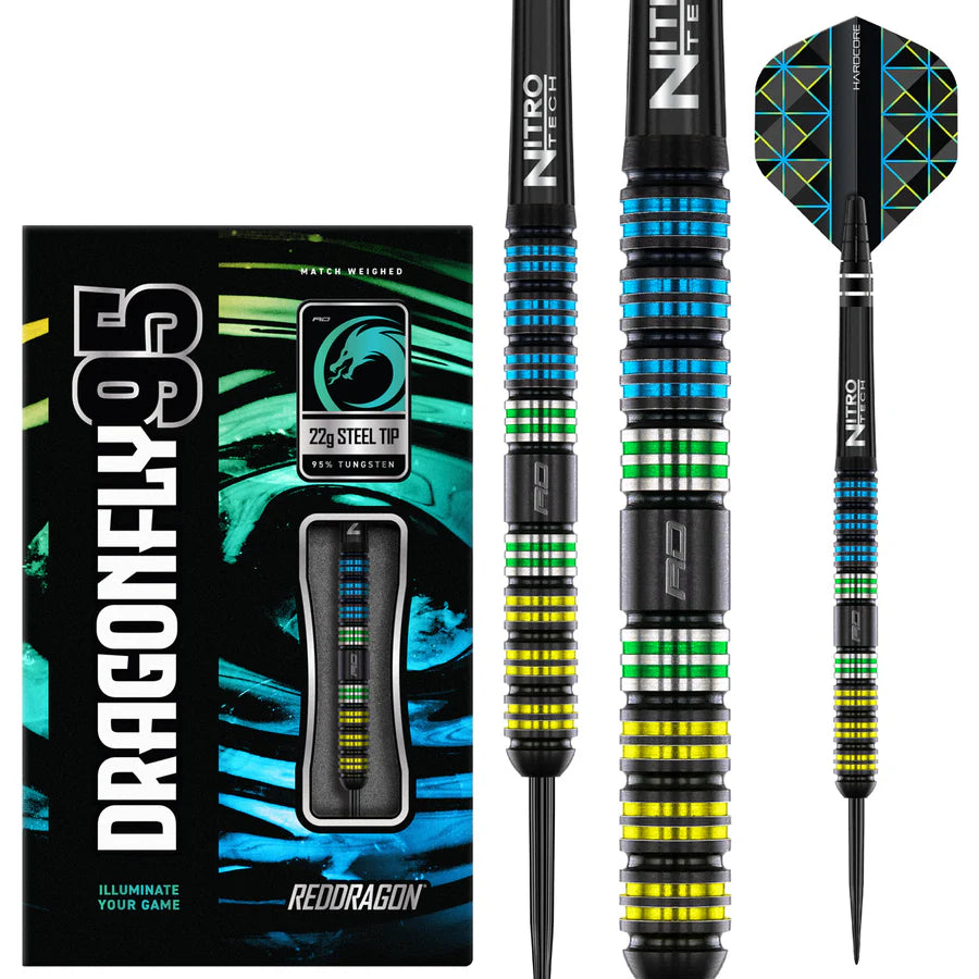 DRAGONFLY 95 PARALLEL 95% TUNGSTEN STEEL TIP DARTS