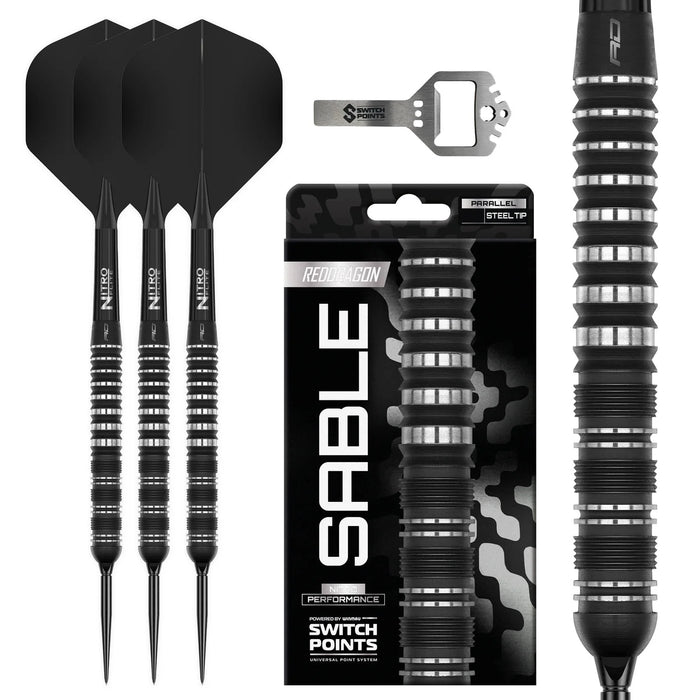 RED DRAGON SABLE PARALLEL SWITCH POINT 90% TUNGSTEN STEEL TIP DARTS