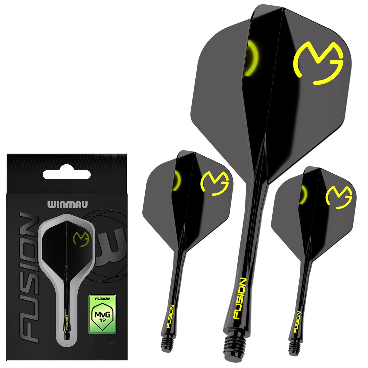 MVG FUSHION #2 INTEGRATED FLIGHT & SHAFT MVG DESIGN BLACK & GREEN