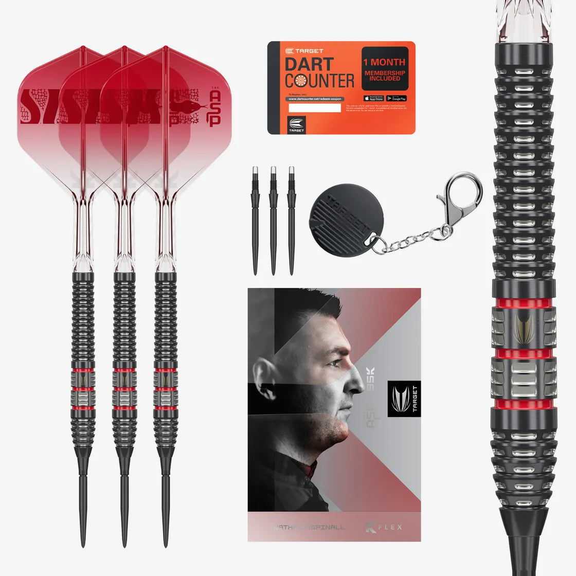 NATHAN ASPINALL 95K 95% TUNGSTEN STEEL TIP DARTS