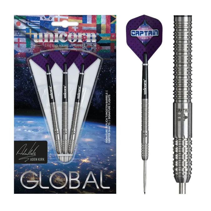 UNICORN ADEN KIRK GLOBAL 90% TUNGSTEN STEEL TIP DARTS