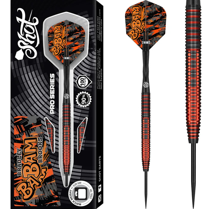 SHOT BRADLEY BROOKS DARTS STEEL TIP  90% TUNGSTEN