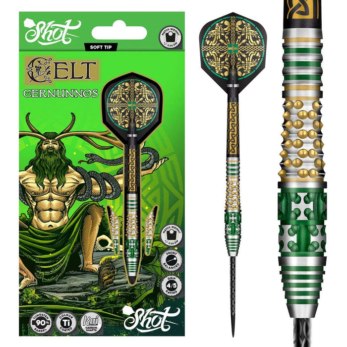SHOT CELT CERNUNNOS DARTS STEEL TIP 90% TUNGSTEN
