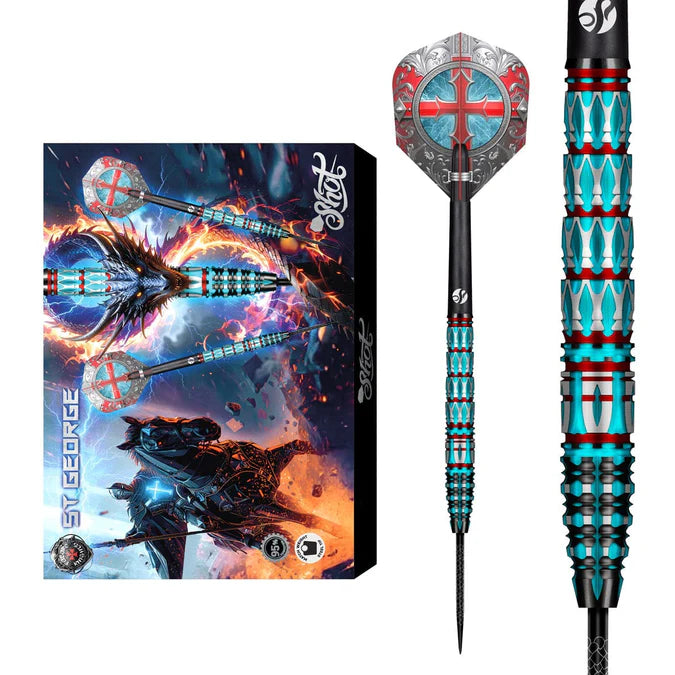 SHOT FUTURE KNIGHTS DARTS STEEL TIP 95% TUNGSTEN ST GEORGE