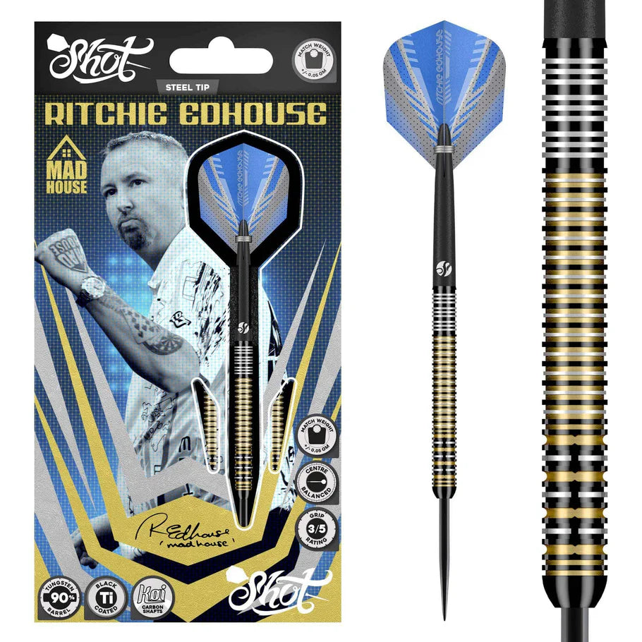 SHOT RITCHIE EDHOUSE DARTS STEEL TIP 90% TUNGSTEN MADHOUSE
