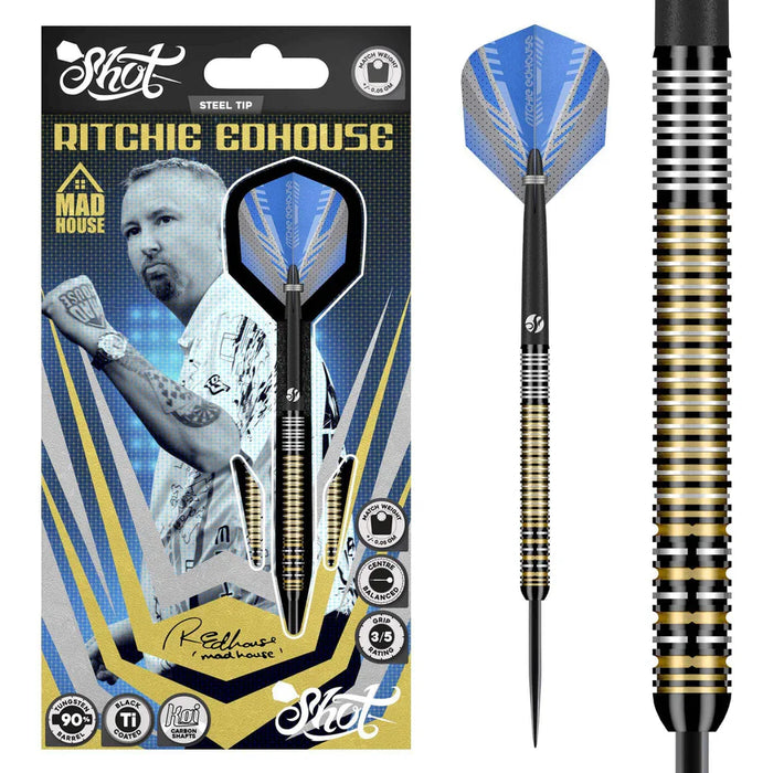 SHOT RITCHIE EDHOUSE DARTS STEEL TIP 90% TUNGSTEN MADHOUSE