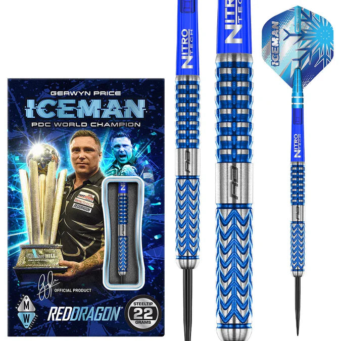 GERWYN PRICE GLACIER 90% TUNGSTEN STEEL TIP DARTS