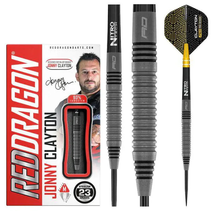 JONNY CLAYTON OXIDE EDITION 90% TUNGSTEN STEEL TIP DARTS