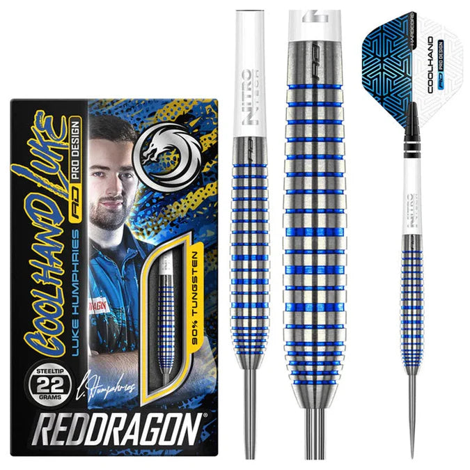 LUKE HUMPHRIES TX3 COOL BLUE SE 90% TUNGSTEN STEEL TIP DARTS