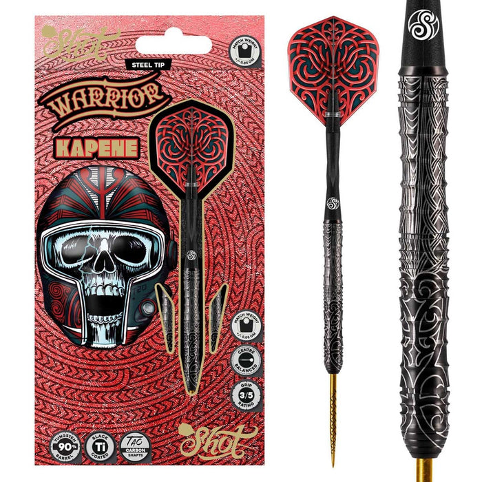 SHOT WARRIOR KAPENE DARTS STEEL TIP 90% TUNGSTEN