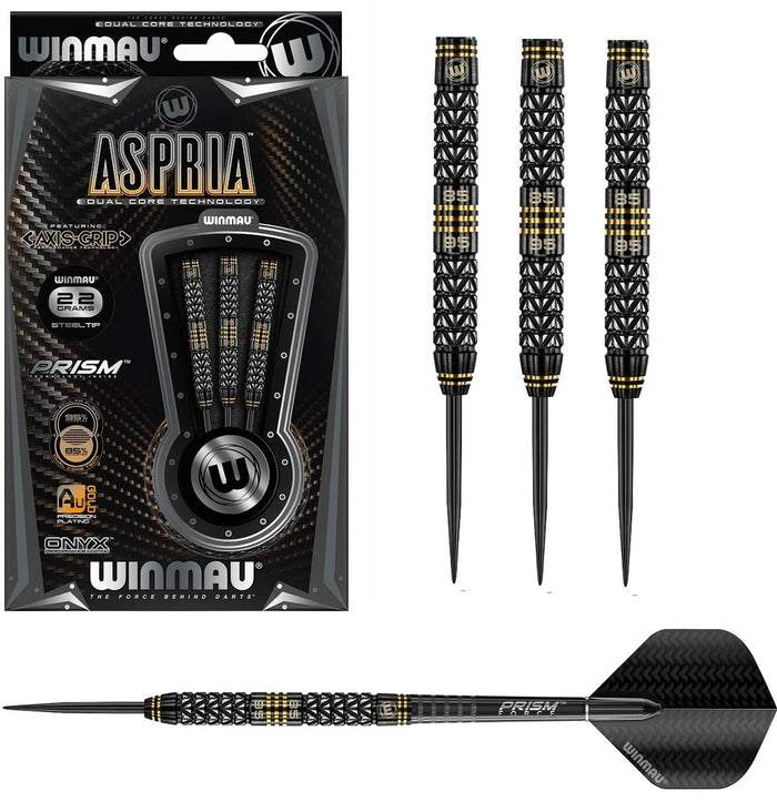 ASPRIA DUAL DENSITY 95% / 85% TUNGSTEN STEEL TIP DARTS STRAIGHT BARREL
