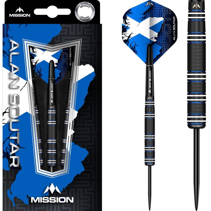 ALAN SOUTAR BLACK TITANIUM 90% STEEL TIP DARTS