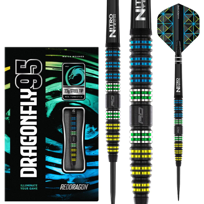 DRAGONFLY 95 TAPERED 95% TUNGSTEN STEEL TIP DARTS