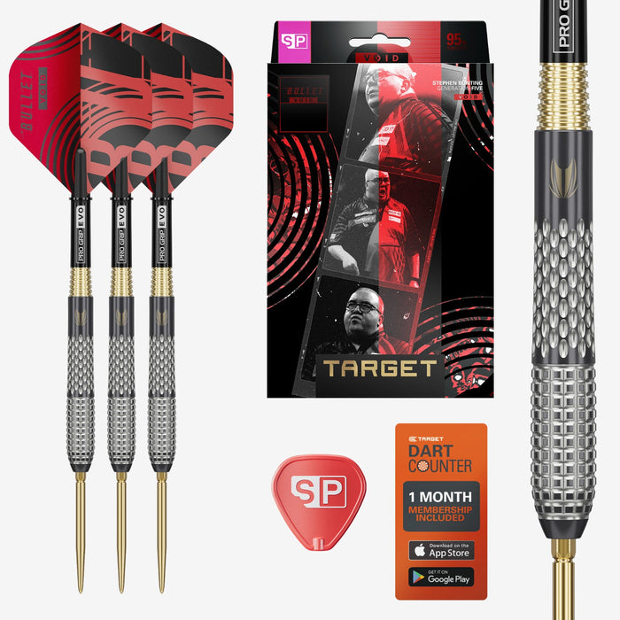STEPHEN BUNTING G5 VOID SP 95% TUNGSTEN STEEL TIP DARTS