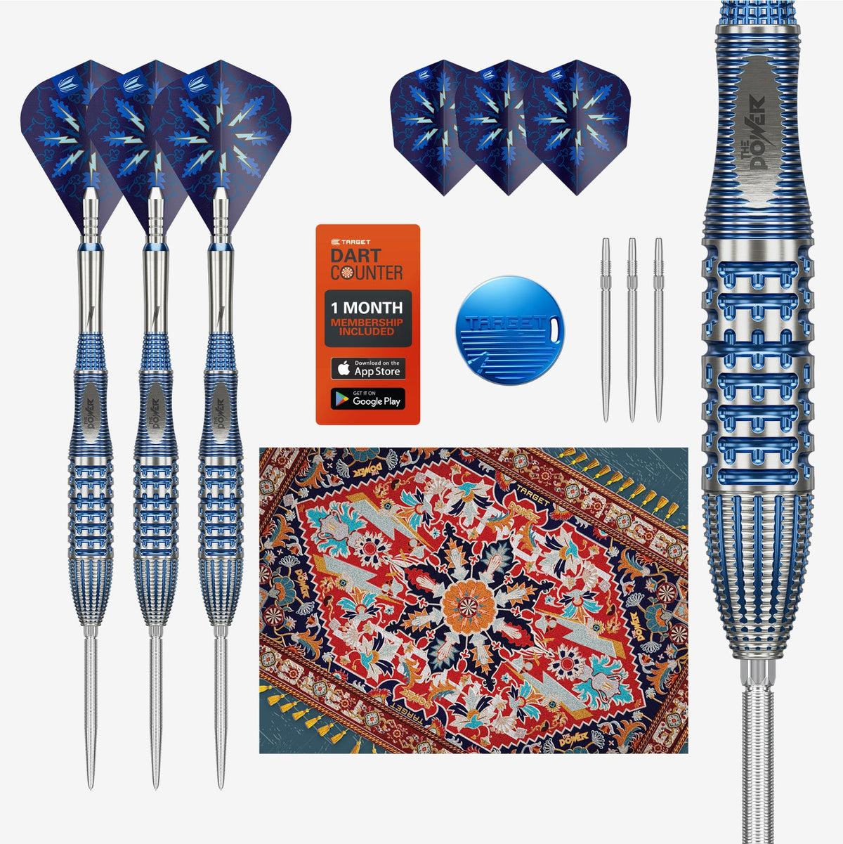 PHIL TAYLOR POWER GX2 95% TUNGSTEN SP STEEL TIP DARTS