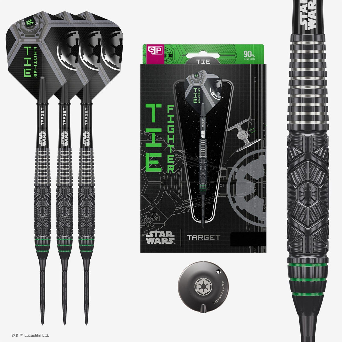 STAR WARS TIE FIGHTER SP 90% TUNGSTEN STEEL TIP DARTS